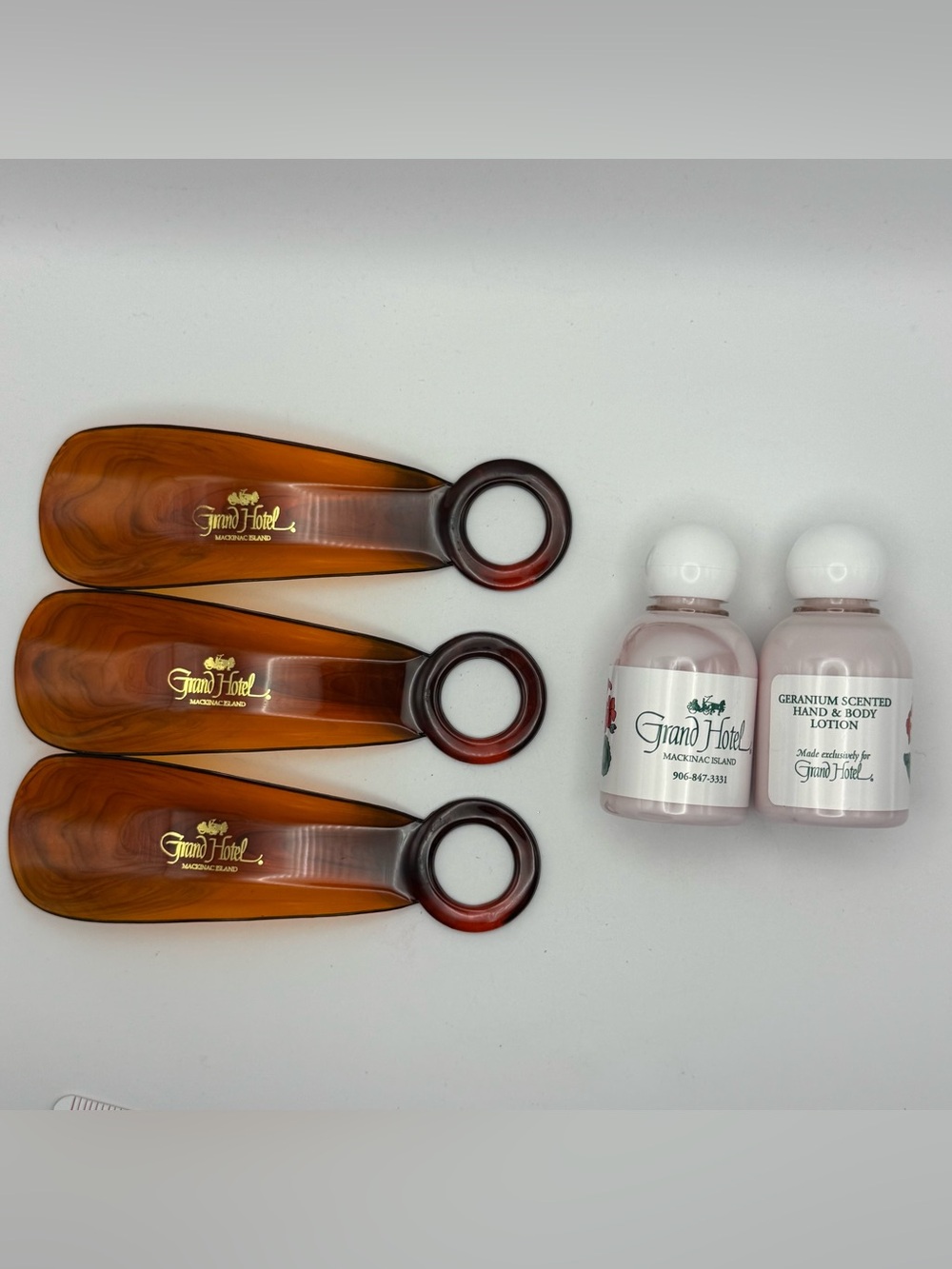 Vintage Grand Hotel Mackinac Island Shoe Horn & Lotion Collectible Lot 5 Pieces